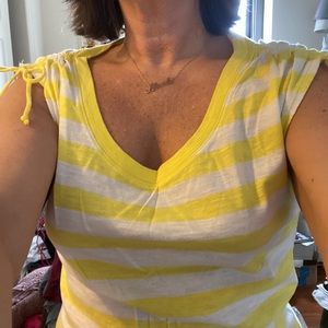 ⭐️BNWOT⭐️ AE American Eagle Summer 2010 Tie-Shoulder Banded Stripe Top - M